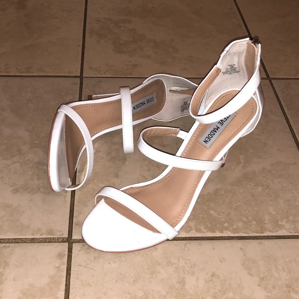 White Steve Madden Sandals